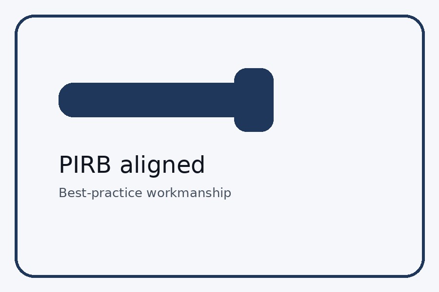 PIRB aligned workmanship